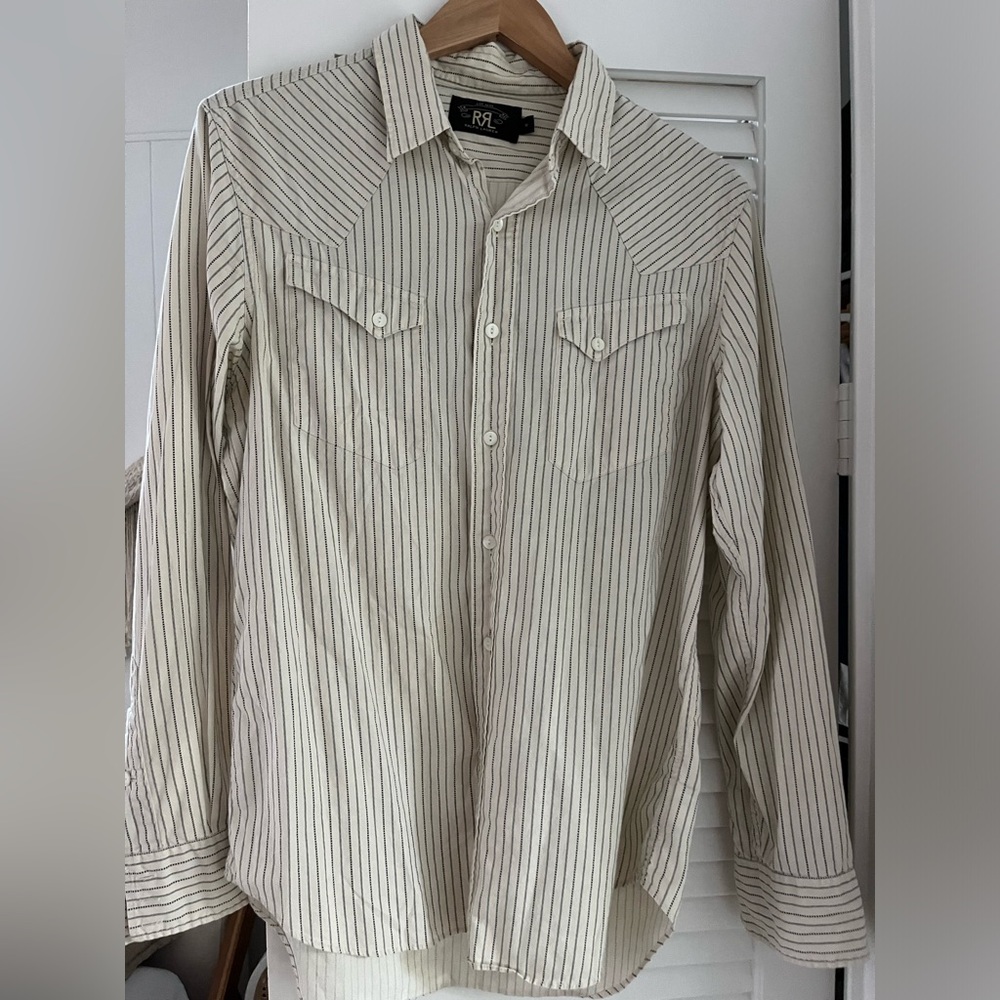 Ralph Lauren RRL Western striped shirt with snap buttons sz M